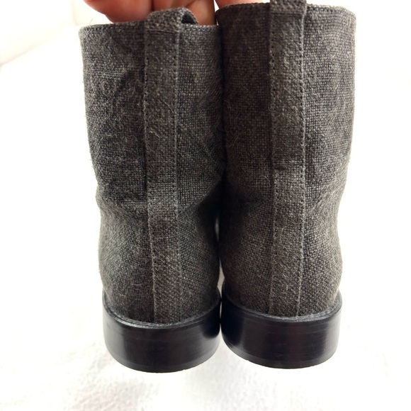 Theyskens’ Theory Gray Finely Crafted Italian Textile Almond Toe Ankle Boots (9) - Picture 8 of 12